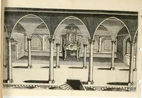 An illustration from Combat d'honneur concerte par les IIII. elemens sur l'heureuse entrée de Madame la duchesse de La Valette en la ville de Metz : ensemble la resiouyssance publicq. concertee par les habitans de la ville, et du pays sur le mesme sujet (1627)