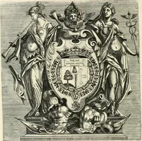 An illustration from Combat d'honneur concerte par les IIII. elemens sur l'heureuse entrée de Madame la duchesse de La Valette en la ville de Metz : ensemble la resiouyssance publicq. concertee par les habitans de la ville, et du pays sur le mesme sujet (1627)