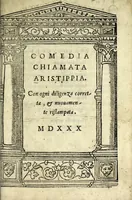 An illustration from Comedia chiamata Aristippia : con ogni diligenza corretta, & nuouamente ristampata (1530)