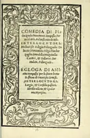 Picture 1 of 2 from Comedia di Pidinzuolo (1531), leaf 5