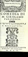 An illustration from Comedie di m. Girolamo Parabosco .. (1560)