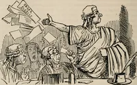 An illustration from The comic history of Rome (1850)