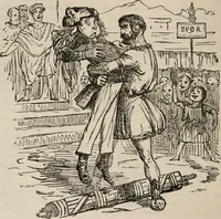 An illustration from The comic history of Rome (1850)