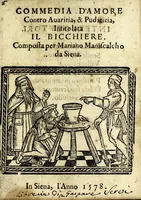 Picture 2 of 3 from Commedia d'amore contro auaritia, & pudicitia, intitolata Il bicchiere (1578), leaf 7