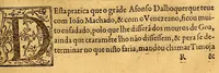 An illustration from Commentarios do grande Afonso Dalboquerque, capitam geral que foy das Indias Orientaes, : em tempo do muito poderoso Rey Dom Manuel, o primeiro deste nome. (1576)