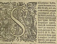 An illustration from Commentarius brevis rerum in orbe Gestarum, : ab anno salutis M.D. vsque In annum M.D. LXXIIII. Ex Optimis quibusque scriptoribus congestus, & nunc recèns non parùm auctus & locupletatus, (1574)
