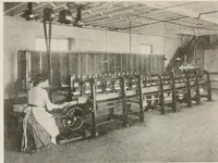 An illustration from Commercial bookbinding; a description of the processes and the various machines used (1910)