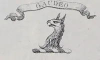 An illustration from Commissions du roy et de monseigneur l'admiral, au sieur de Monts, pour l'habitation és terres de Lacadie Canada, & autres endroits en la Nouuelle France. Ensemble les defenses premieres & secondes à tous autres, de trafiquer auec les sauuages desdites terres. Auec la verification en la cour de Parlement à Paris (1605)