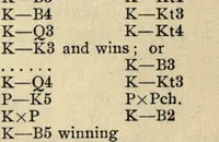 An illustration from Common sense in chess (1910)