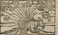 An illustration from Comparatione di Homero, Virgilio e Torqvato : et a chi di loro si debba la palma nell'heroico poema. Del quale si vanno anco riconoscendo i preceti:con dar largo conto de'poeti heroici, tanto Greci, quanto Latini & Italiani. Et in particolare si fà guiditio dell' Ariosto (1607)