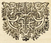 An illustration from Compendio de las tres gracias de la santa cruzada, : subsidio, y escusado, que Su Santidad concede a la sacra catolica real magd. del rey don Felipe III. nuestro señor, para gastos de la guerra contra infieles, y la pratica dellas, assi en el consejo, como en los iuzgados de los subdelegados. (1672)