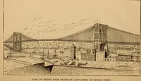 An illustration from A Complete history of the New York and Brooklyn Bridge : from its conception in 1866 to its completion in 1883 (1883)