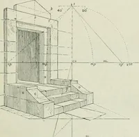 An illustration from Complete perspective course : comprising the elementary and advanced stages of perspective, the projection of shadows and reflections, with exercises in theory and practice, also the practical application of perspective (1900)