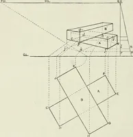 An illustration from Complete perspective course : comprising the elementary and advanced stages of perspective, the projection of shadows and reflections, with exercises in theory and practice, also the practical application of perspective (1900)