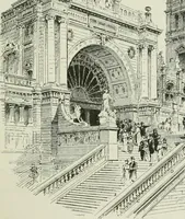 An illustration from Complete perspective course : comprising the elementary and advanced stages of perspective, the projection of shadows and reflections, with exercises in theory and practice, also the practical application of perspective (1900)