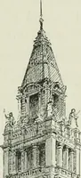 An illustration from Complete perspective course : comprising the elementary and advanced stages of perspective, the projection of shadows and reflections, with exercises in theory and practice, also the practical application of perspective (1900)