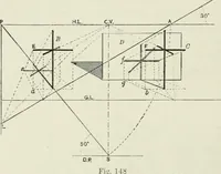 An illustration from Complete perspective course : comprising the elementary and advanced stages of perspective, the projection of shadows and reflections, with exercises in theory and practice, also the practical application of perspective (1900)