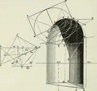 An illustration from Complete perspective course : comprising the elementary and advanced stages of perspective, the projection of shadows and reflections, with exercises in theory and practice, also the practical application of perspective (1900)
