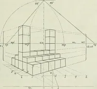 An illustration from Complete perspective course : comprising the elementary and advanced stages of perspective, the projection of shadows and reflections, with exercises in theory and practice, also the practical application of perspective (1900)