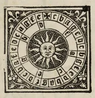 An illustration from Compotus manualis magistri Aniani : cum familiarissimo Iacobi Marsi delphinatis commentario : cu[m]q[ue] magistri Nicolai Bonespei kalendario, & Cerei paschalis tabula, aliisq[ue] multis pro ipsius notitia conducibilibus (1531)