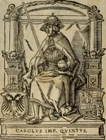 An illustration from Concilia omnia, tam generalia quam particularia : ab apostolorum temporibus in hunc vsque diem a sanctissimis patribus celebrata, & quorum acta literis mandata, ex vetustissimis diuersa[rum] regionu bibliothecis haberi potuere, his duobus tomis continentur : tomvs primvs ea recenset concilia, quae a beato Petro apostolo vsq[ue] ad Iohanne huius nominis papam secundu seruata inuenimus : quo[rum] ordinem & nomina si quis accuratius desideret, versa pagina indicabit (1538)