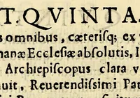 An illustration from Concilium Limense. Celebratum anno 1583. sub Gregorio XIII. Sum. Pont. auctoritate Sixti Quinti Pont. Max. approbatum. (1614)
