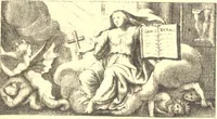 An illustration from Conference avec M. Claude, ministre de Charenton, sur la matiere de l'Eglise (1682)