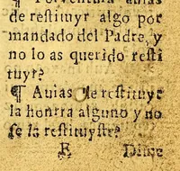 An illustration from Confessionario en lengua mexicana y castellana. : Con muchas aduertencias muy necessarias para los Confessores. (1599)