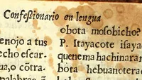 Picture 9 of 11 from Confessionario en lengua castellana, y timuquana con algunos consejos para animar al penitente. Y assi mismo van declarados algunos effectos y prerrogariuas [sic] deste sancto sacramento de la confession. Todo muy vtil y prouechoso, assi para que los padres confessores sepan instruyr al penitente como para que ellos aprendan à saber se confessar. (1613), leaf 440