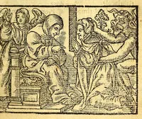 An illustration from Confessionario en lengua mexicana y castellana. : Con muchas aduertencias muy necessarias para los Confessores. (1599)