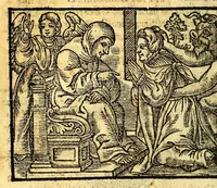 An illustration from Confessionario en lengua mexicana y castellana. : Con muchas aduertencias muy necessarias para los Confessores. (1599)