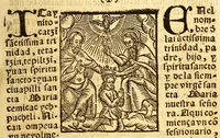 An illustration from Confessionario mayor, en la lengna [sic] mexicana y castellana. (1578)