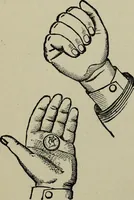 An illustration from Conjuring tricks with coins, watches, rings and handkerchiefs; from "Modern magic" (1900)