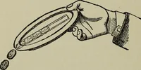 An illustration from Conjuring tricks with coins, watches, rings and handkerchiefs; from "Modern magic" (1900)