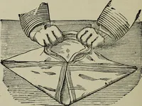 An illustration from Conjuring tricks with coins, watches, rings and handkerchiefs; from "Modern magic" (1900)