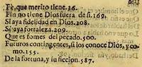 An illustration from Conocimiento de Dios : primera parte. El M. Fr. Francisco de la Cruz, del Orden de Predicadores, calificador del Santo Oficio, vicario general, y visitador q[ue] fuè de la Provincia de Santa Fè, prouincial vna, y otra vez en la del Pirù; del consejo de su Magestad, obispo de Santa Marta. ; Dalo a la prensa el presentado Fr. Antonio Gonzalez, difinidor, y procurador general de la dicha Prouincia de el Pirù. (1660)
