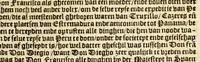 An illustration from Conqueste van Indien. : De wonderlijcke ende warachtighe historie vant coninckrijck van Peru, gheleghen in Indien, inde welcke verhaelt wordt de gelegentheydt, costuymen, manieren van leuen, ouervloedicheyt des gouts ende siluers, ende voorts alle de sonderlingste dinghen vanden seluen lande. Insgelijcks vanden steden, plaetsen ende inwoonders desselfs coninckrijcx, daer beneue[n] hoet gevonden ende eerst by de keyserlijcke mayesteyt hoochloflijcker memorien gheconquesteert ende vercreghen is, met alle de oorlogen ende strijden die ghebuert [sic] zijn, soo teghens d'Indianen als oock om tgoevernement d'een teghens den anderen (1596)