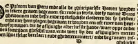 An illustration from Conqueste van Indien. : De wonderlijcke ende warachtighe historie vant coninckrijck van Peru, gheleghen in Indien, inde welcke verhaelt wordt de gelegentheydt, costuymen, manieren van leuen, ouervloedicheyt des gouts ende siluers, ende voorts alle de sonderlingste dinghen vanden seluen lande. Insgelijcks vanden steden, plaetsen ende inwoonders desselfs coninckrijcx, daer beneue[n] hoet gevonden ende eerst by de keyserlijcke mayesteyt hoochloflijcker memorien gheconquesteert ende vercreghen is, met alle de oorlogen ende strijden die ghebuert [sic] zijn, soo teghens d'Indianen als oock om tgoevernement d'een teghens den anderen (1596)
