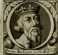 An illustration from Consolationis philsophiae libri V. Angli-Saxonice reddeti ab Alfredo, inclyto Anglo-Saxonum rege (1698)