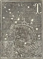 An illustration from The constellations and how to find them; 13 maps, showing the position of the constellations in the sky during each month of any year. A popular and simple guide to a knowledge of the starry heavens, with introduction, general explanations, and a separate description of each map (1887)