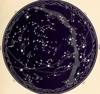 Picture 28 of 41 from The constellations and how to find them; 13 maps, showing the position of the constellations in the sky during each month of any year. A popular and simple guide to a knowledge of the starry heavens, with introduction, general explanations, and a separate description of each map (1887), leaf 40