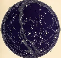 Picture 36 of 41 from The constellations and how to find them; 13 maps, showing the position of the constellations in the sky during each month of any year. A popular and simple guide to a knowledge of the starry heavens, with introduction, general explanations, and a separate description of each map (1887), leaf 52