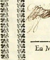 An illustration from Constituciones synodales antigvas, y modernas del obispado de Calahorra y la Calzada. Reconocidas, reformadas, y avmentadas novissamamente por Pedro de Lepe, en el synodo diocesano, qve celebro en la civdad de Logroño en el año de mil y seiscientos y noventa y ocho (1700)