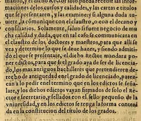 Picture 6 of 10 from Constituciones y ordenanças de la Vniuersidad, y Studio General de la Ciudad de los Reyes del Piru (1602), leaf 34