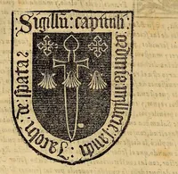 An illustration from Constituciones y ordenanças de la Vniuersidad, y Studio General de la Ciudad de los Reyes del Piru (1602)