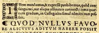 An illustration from Constitutiones huius insignis Collegij veteris Diuae Mariae omnium Sanctorum (1646)