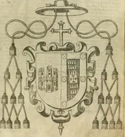 An illustration from Constitvciones synodales del obispado de Salamanca. Copiladas, hechas, y promulgadas por Pedro Carrillo de Acuña, en la Synodo, que se celebro en su Iglesia Cathedral de la dicha ciudad, el mes de abril de 1654 (1656)