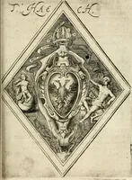 An illustration from Const-thoonende juweel, by de loflijcke stadt Haerlem, ten versoecke van Trou moet blijcken, in't licht gebracht : waer inne duydelick verclaert ende verthoont wordt alles wat den mensche mach wecken om den armen te troosten, ende zijnen naesten by te staen : in tvvaelf spelen van sinne, soo veel intreden, refereynen ende liedekens ghestelt in redenrijck naer de volgende voorgegevene caerte van 'tSpeel-korenken (1607)
