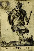 An illustration from Const-toonneel, inhoudende de beschrijvinghe ende XL. heerlijcke afbeeldindinghen onses Heeren Jesu Christi, met sijne apostelen, ende evangelisten, midtsgaders de hooft-deuchden ende ondeuchden. Ende ten laetsten de seven planeten. In coper gesneden door Johannis Wierix. De beschrijvinge is vergadert wt de H. Schrift ende soander soermaerde autheuren tot stichtinghe ende soermakinghe aller menschen, door N.D.C (1609)