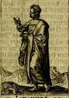 An illustration from Const-toonneel, inhoudende de beschrijvinghe ende XL. heerlijcke afbeeldindinghen onses Heeren Jesu Christi, met sijne apostelen, ende evangelisten, midtsgaders de hooft-deuchden ende ondeuchden. Ende ten laetsten de seven planeten. In coper gesneden door Johannis Wierix. De beschrijvinge is vergadert wt de H. Schrift ende soander soermaerde autheuren tot stichtinghe ende soermakinghe aller menschen, door N.D.C (1609)